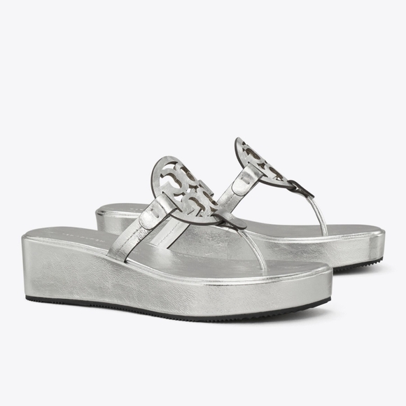 Tory Burch Shoes - NWT Tory Burch Metallic Silver Sandals - Sold Out Everywhere